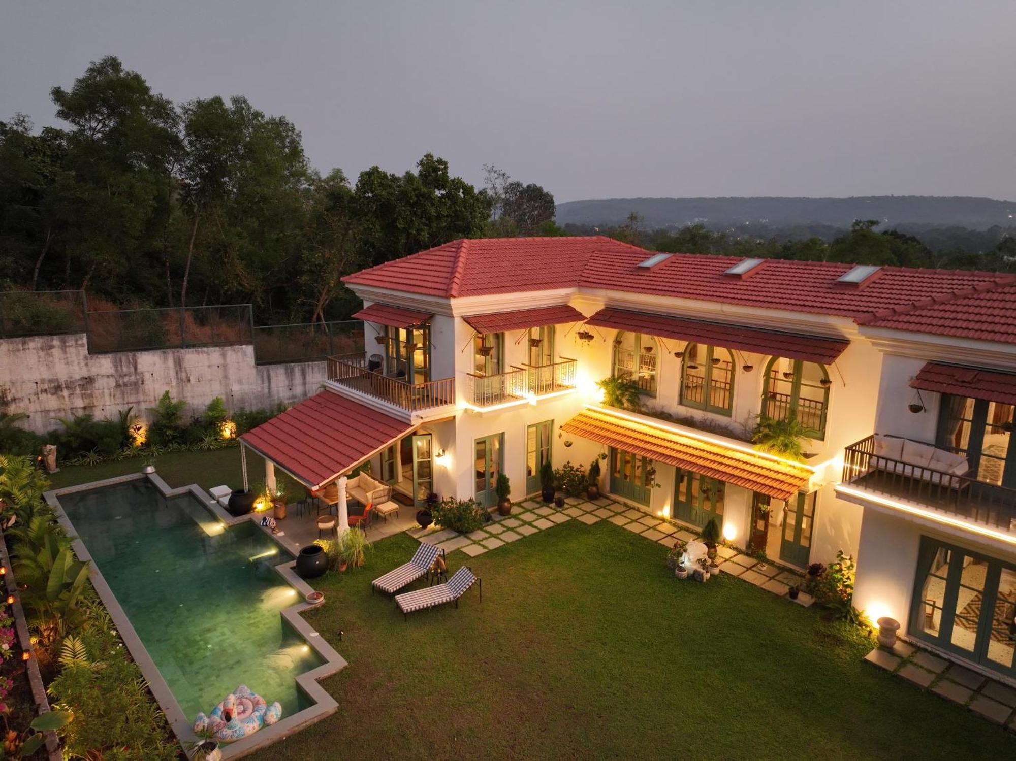 瓦加托Casa Azul- Luxury 4Bhk Assagao With Private Pool别墅 外观 照片